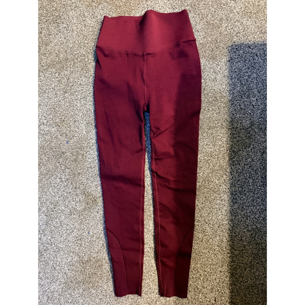 Fabletics Womens High Waisted Seamless Leggings Burgundy Red Large LC2357064